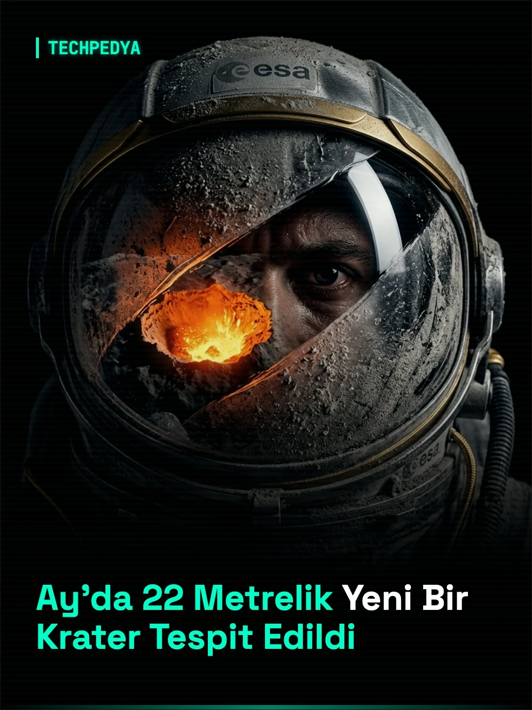 Ay'da 22 Metrelik Yeni Bir Krater Tespit Edildi