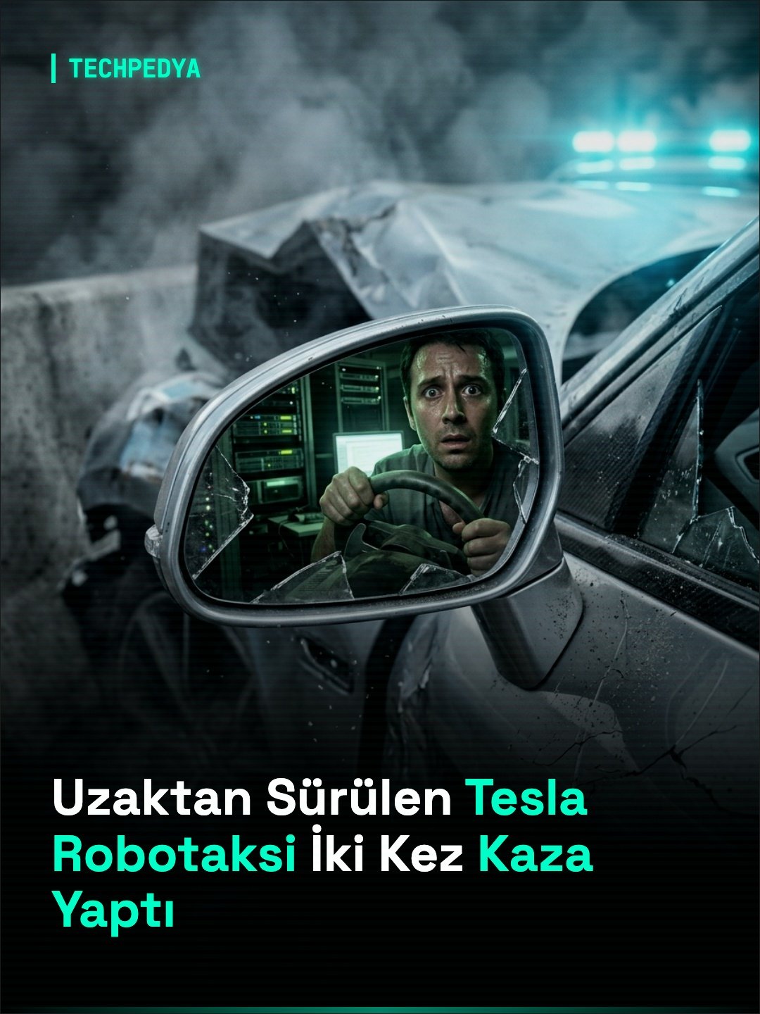 Uzaktan Sürülen Tesla Robotaksi İki Kez Kaza Yaptı