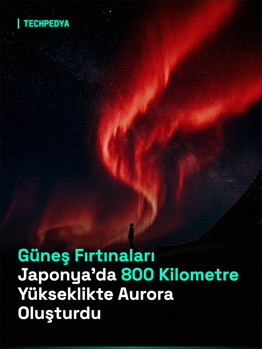 Güneş Fırtınaları Japonya'da 800 Kilometre Yükseklikte Aurora Oluşturdu