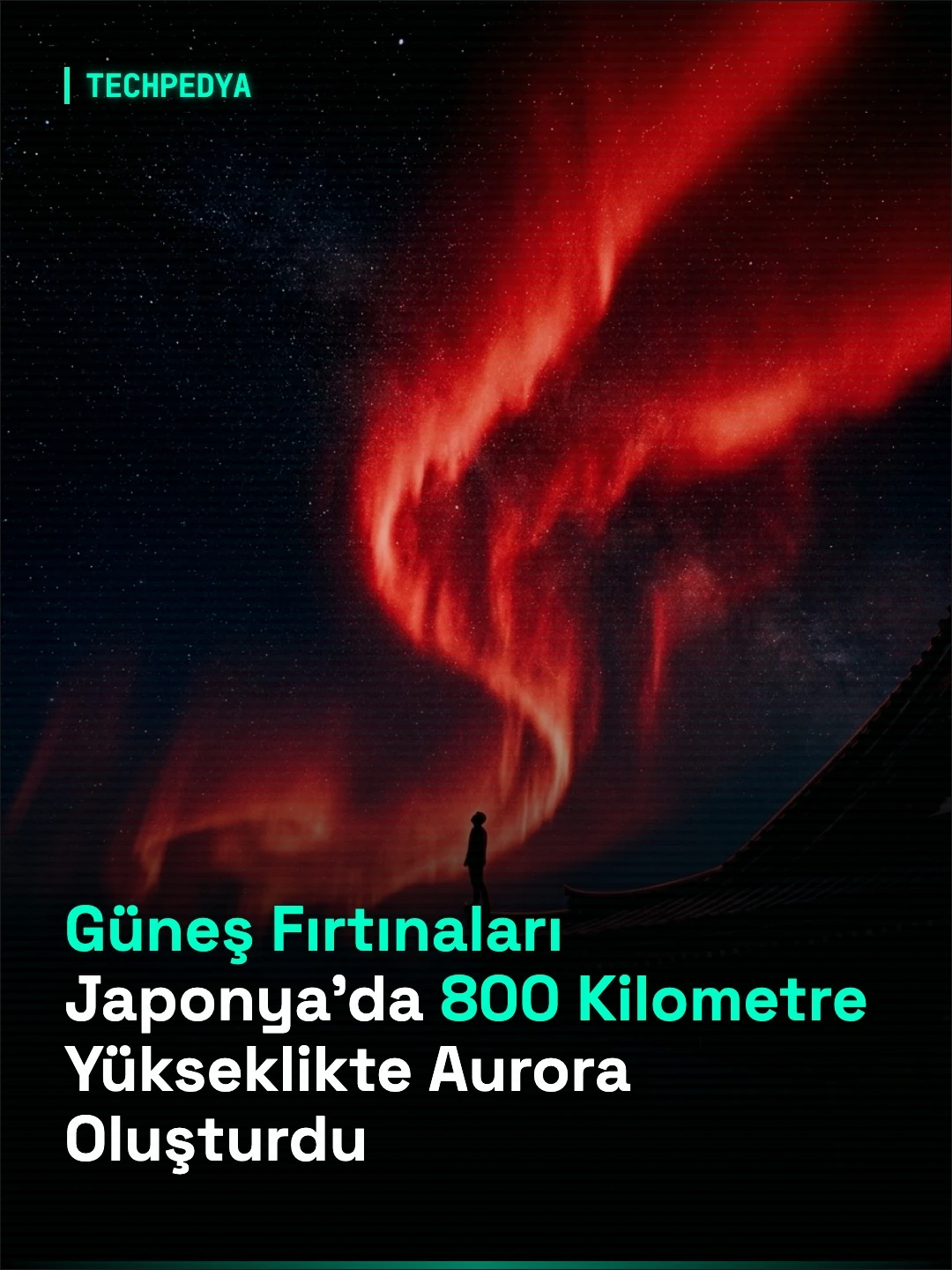 Güneş Fırtınaları Japonya'da 800 Kilometre Yükseklikte Aurora Oluşturdu