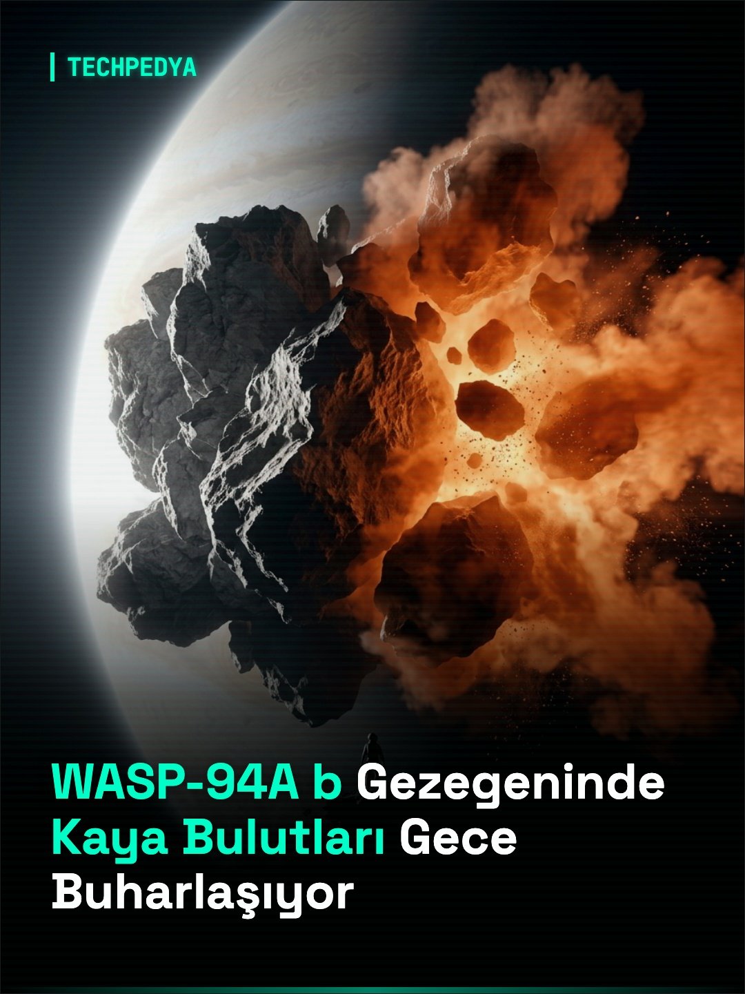WASP-94A b Gezegeninde Kaya Bulutları Gece Buharlaşıyor