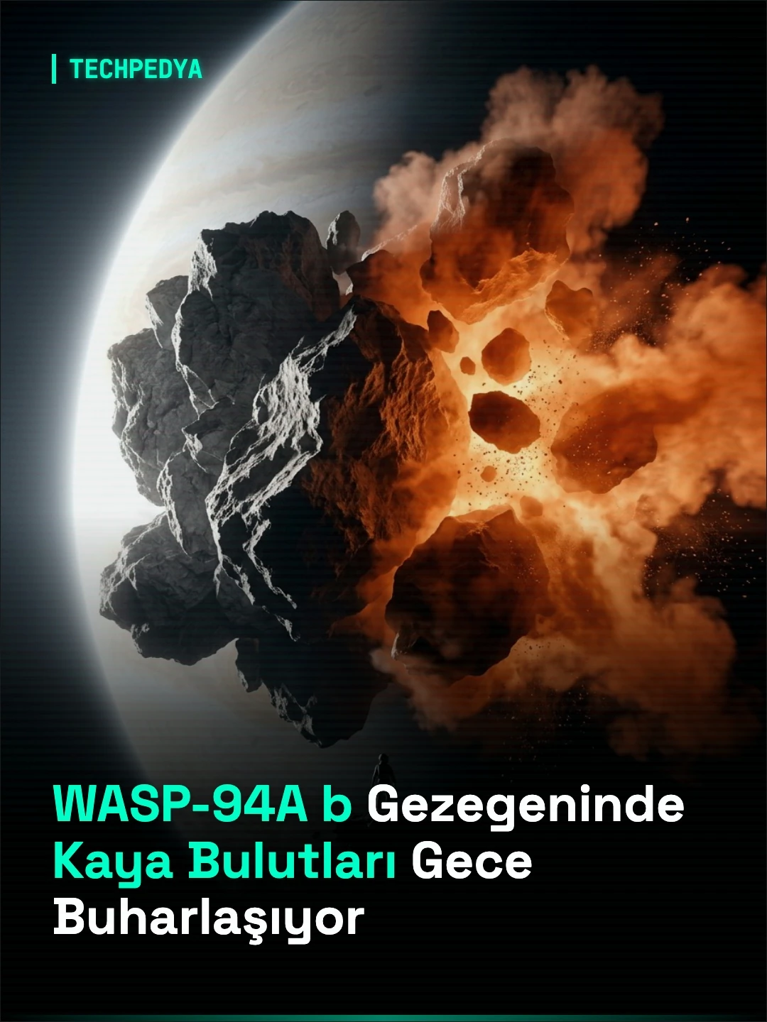 WASP-94A b Gezegeninde Kaya Bulutları Gece Buharlaşıyor