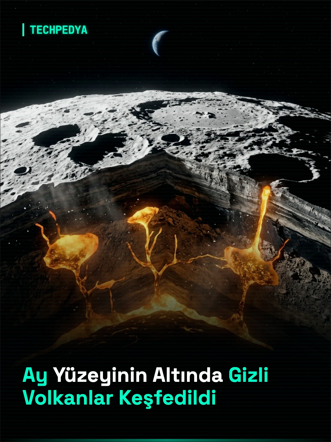 Ay Yüzeyinin Altında Gizli Volkanlar Keşfedildi