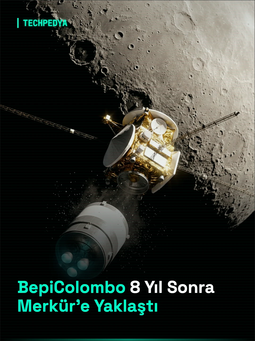 BepiColombo 8 Yıl Sonra Merkür'e Yaklaştı