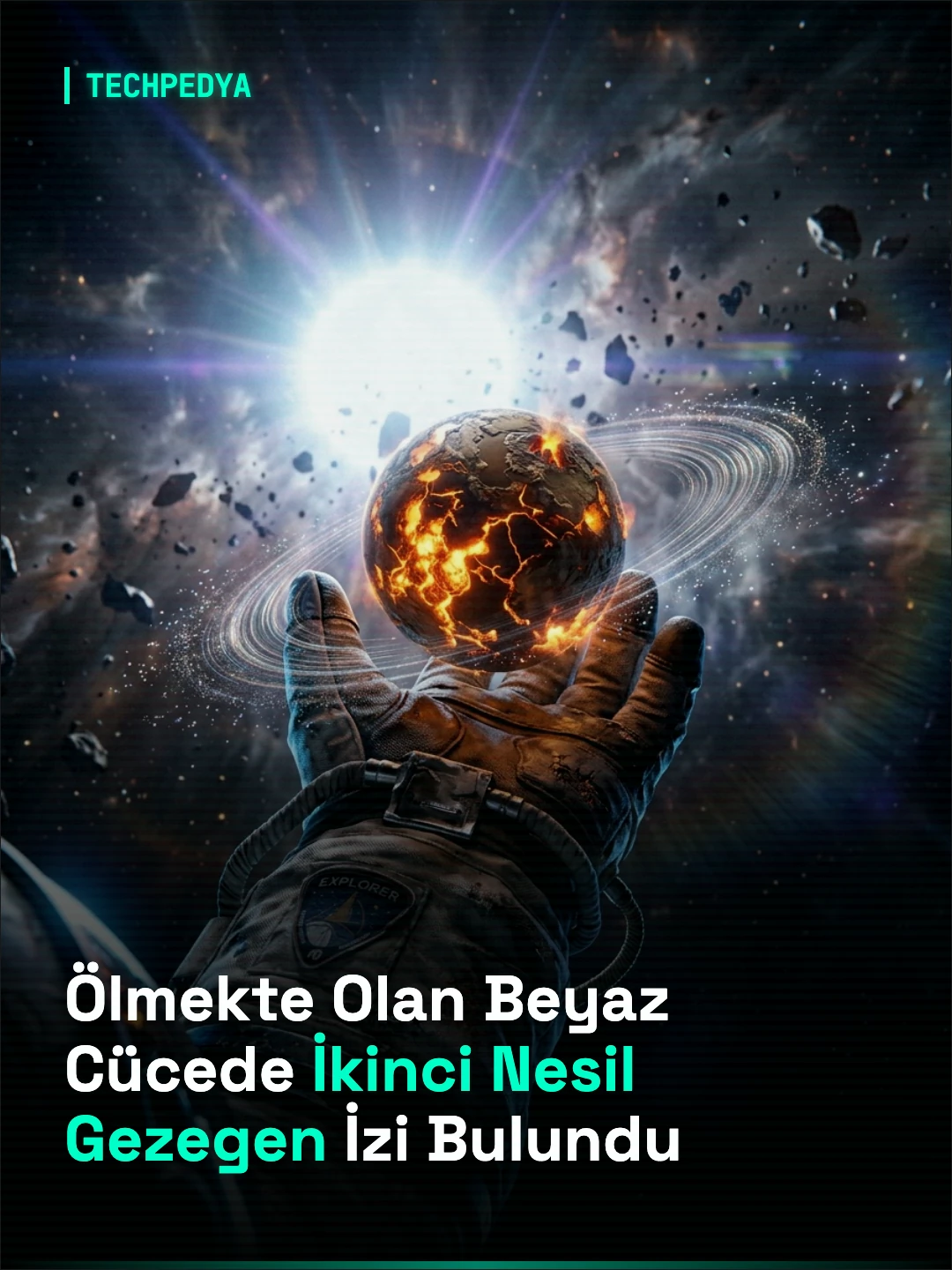 Ölmekte Olan Beyaz Cücenin Kalıntılarından Doğan Olası İkinci Nesil Gezegen Saptandı